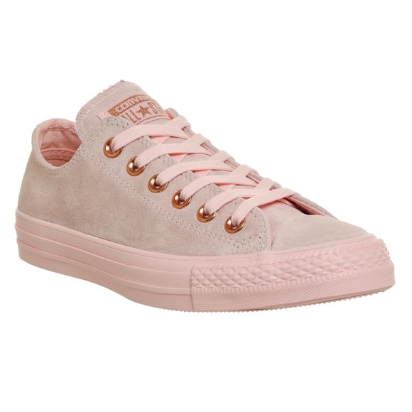 Converse Shoes - Converse Pink Suede All Star Low-Top Sneakers Size 7.5